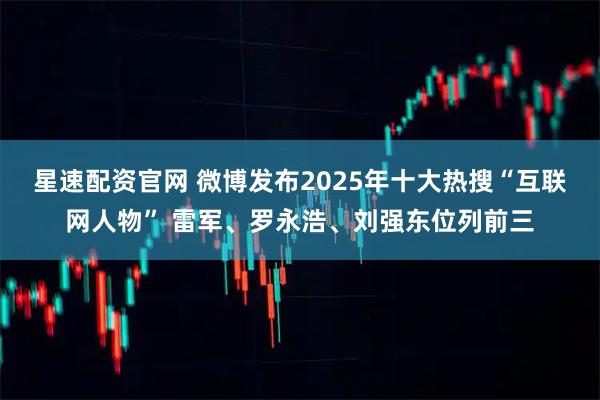 星速配资官网 微博发布2025年十大热搜“互联网人物” 雷军、罗永浩、刘强东位列前三